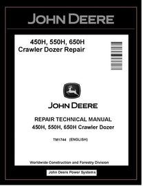 TM1744 REPAIR TECHNICAL MANUAL - JOHN DEERE 450H 550H 650H CRAWLER DOZER BEST PDF DOWNLOAD