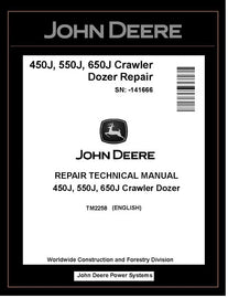 TM2258 REPAIR TECHNICAL MANUAL - JOHN DEERE 450J 550J 650J CRAWLER DOZER (SN.-141666) BEST PDF DOWNLOAD