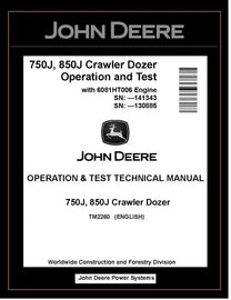 TM2260 OPERATION AND TEST TECHNICAL MANUAL - JOHN DEERE 750J (S.N -141343) 850J (S.N -130885) CRAWLER DOZER BEST PDF DOWNLOAD