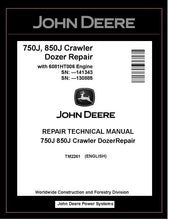 Load image into Gallery viewer, TM2261 REPAIR TECHNICAL MANUAL - JOHN DEERE 750J (SN.-141343) 850J (SN.-130885) CRAWLER DOZER BEST PDF DOWNLOAD