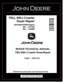 TM2261 REPAIR TECHNICAL MANUAL - JOHN DEERE 750J (SN.-141343) 850J (SN.-130885) CRAWLER DOZER BEST PDF DOWNLOAD