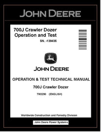 TM2290 OPERATION AND TEST TECHNICAL MANUAL - JOHN DEERE 700J CRAWLER DOZER (SN. 139435) BEST PDF DOWNLOAD