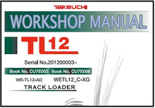 Load image into Gallery viewer, Download PDF - Takeuchi TL12 Track Loader Service Repair Manual (S/N: 201200003 and up)