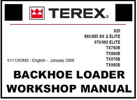 Download PDF - Terex 820, 860, 880, TX980B Backhoe Loader Service Repair Manual