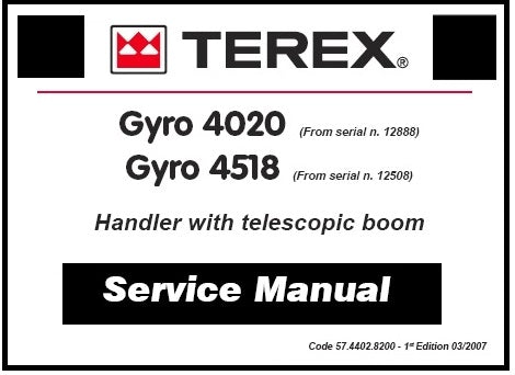 Download PDF - Terex Gyro 4020 , 4518 Telescopic Boom Service Repair Manual