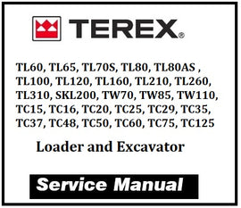 Download PDF - Terex TL60, TL310, SKL200, TC15 through TC125 Loader and Excavator Service Repair Manual