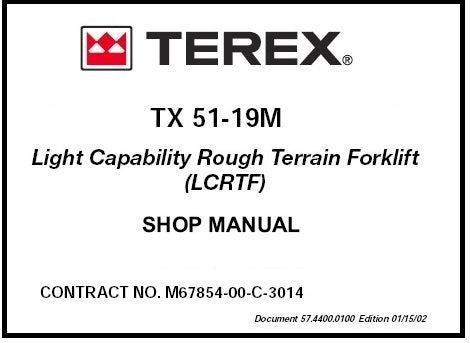 Download PDF - Terex TX 51-19M Light Capability Rough Terrain Forklift Service Repair Manual