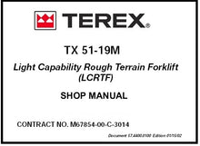 Load image into Gallery viewer, Download PDF - Terex TX 51-19M Light Capability Rough Terrain Forklift Service Repair Manual