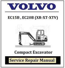 Download PDF - Volvo EC15B , EC20B (XR-XT-XTV) Compact Excavator Service Repair Manual