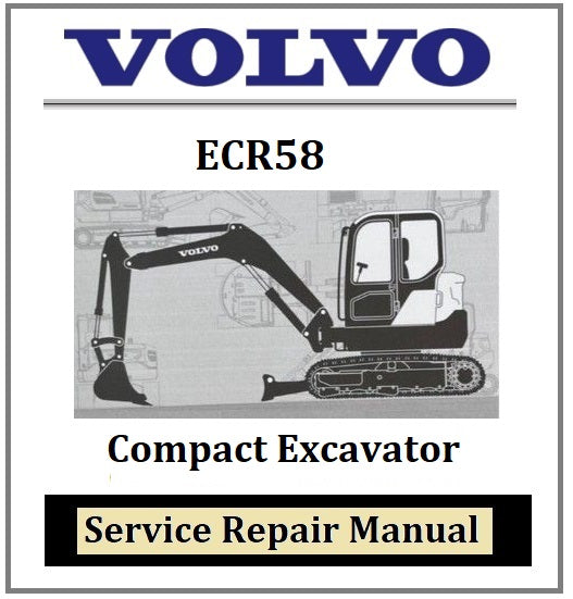 Download PDF - Volvo ECR58 Compact Excavator Service Repair Manual