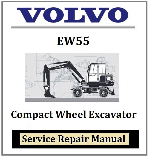 Download PDF - Volvo EW55 Compact Wheel Excavator Service Repair Manual