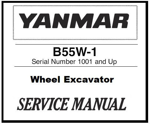 Download PDF - Yanmar B55W-1 Wheel Excavator Service Repair Manual