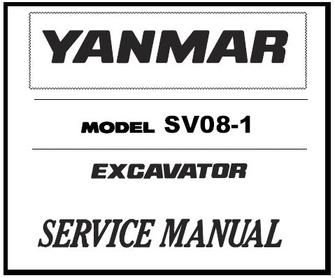 Download PDF - Yanmar SV08-1 Excavator Service Repair Manual
