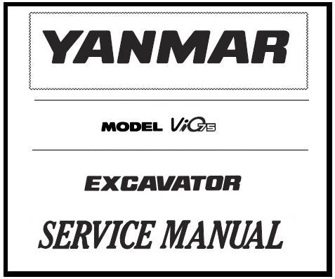Download PDF - Yanmar ViO75 Excavator Service Repair Manual